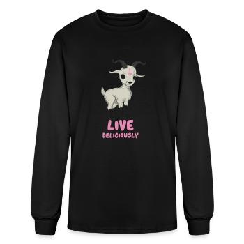 Live Deliciously - Men's Long Sleeve T-Shirt - black - Front