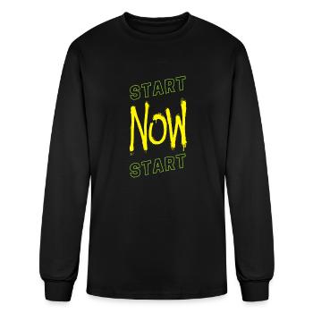 START NOW - Men's Long Sleeve T-Shirt - black - Front