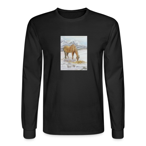 Horse grazing - Men's Long Sleeve T-Shirt