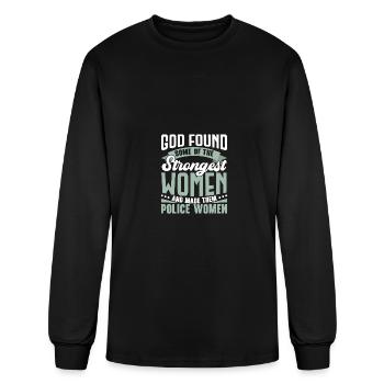 I'm A Cop And A Wife Police Cop Law Enforcement - Men's Long Sleeve T-Shirt - black - Front