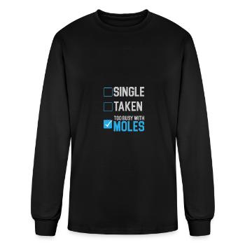 Too Busy With Moles Animal Mole Whisperer - Men's Long Sleeve T-Shirt - black - Front