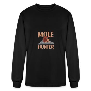Mole Hunter Animal Hunting Wildlife Mole - Men's Long Sleeve T-Shirt - black - Front