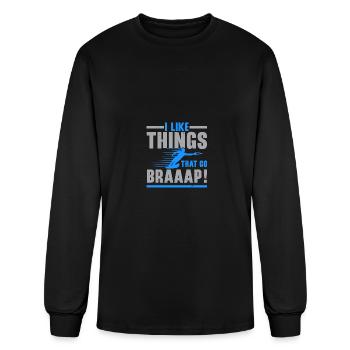 I Like Things That Go Braap Water Ski Water Skiing - Men's Long Sleeve T-Shirt - black - Front