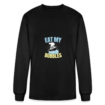 Eat My Bubbles Water Sport Water Ski Water Skiing - Men's Long Sleeve T-Shirt - black - Front