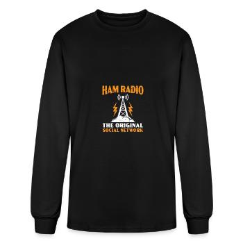 Ham Radio The Original Social Network Ham Radio - Men's Long Sleeve T-Shirt - black - Front