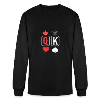 King and Queen Gambler Gift - Men's Long Sleeve T-Shirt - black - Front
