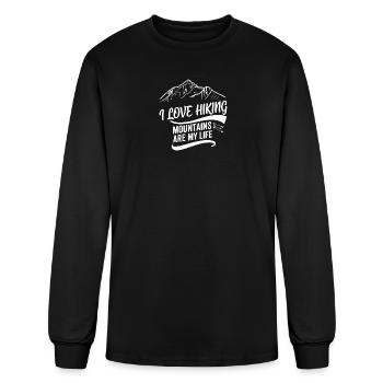Hiking Mountains Are My Life - Men's Long Sleeve T-Shirt - black - Front