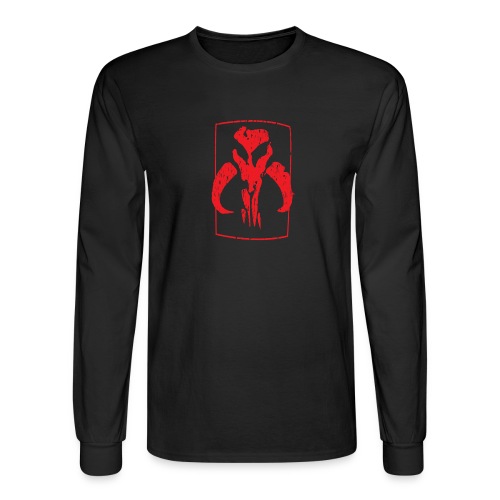 RED Mando skull - Men's Long Sleeve T-Shirt