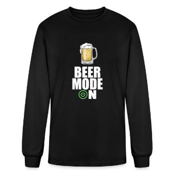 Beer Mode On Funny Beer Sayings - Men's Long Sleeve T-Shirt - black - Front