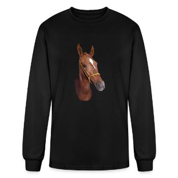 Stylized Horse Head - Men's Long Sleeve T-Shirt - black - Front