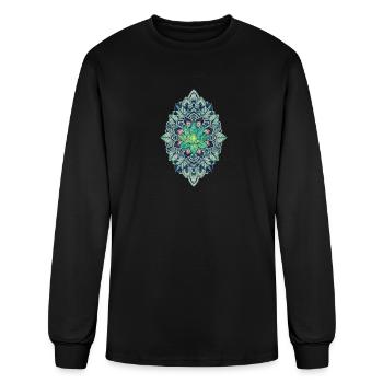 Lotus of The Mandala - T-shirt à manches longues Homme - noir - Devant