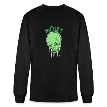 Moist Gross Word Slimy Skull Black - Men's Long Sleeve T-Shirt - black - Front