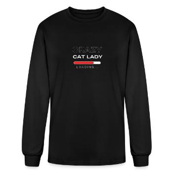 CRAZY CAT LADY LOADING - Men's Long Sleeve T-Shirt - black - Front
