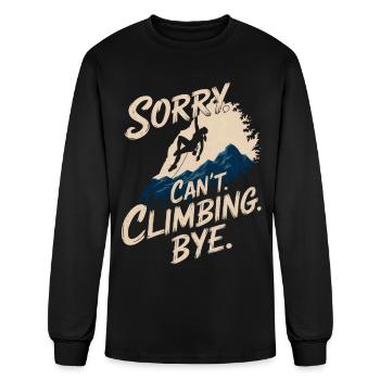 Climbing free climbing rock climbing for women - Men's Long Sleeve T-Shirt - black - Front
