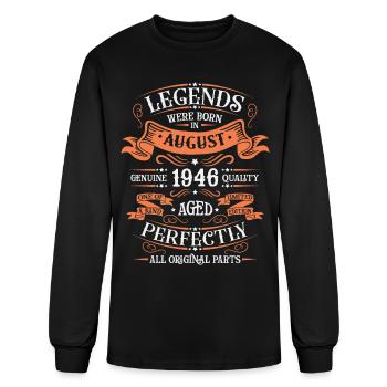 AUGUST 1946 - Men's Long Sleeve T-Shirt - black - Front