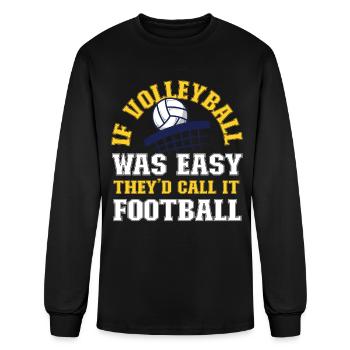 Volleyball Player Team Football If - Men's Long Sleeve T-Shirt - black - Front