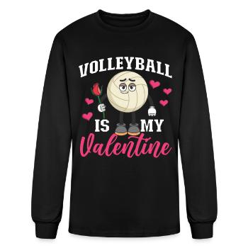 Volleyball Player Team Valentines - Men's Long Sleeve T-Shirt - black - Front