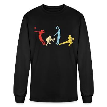 Volleyball Player Team Retro - Men's Long Sleeve T-Shirt - black - Front