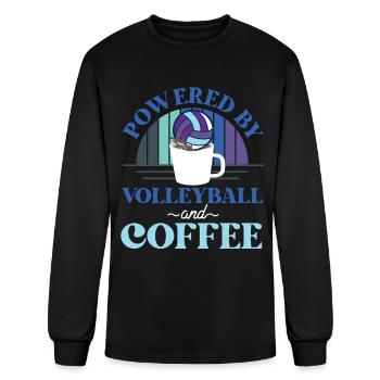 Volleyball Player Team Coffee - Men's Long Sleeve T-Shirt - black - Front