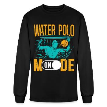 Water Polo Water Polo Mode On - Men's Long Sleeve T-Shirt - black - Front