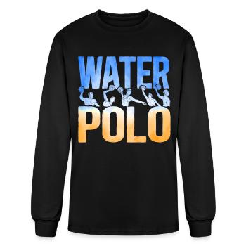 Water Polo Watercolor Water Polo - Men's Long Sleeve T-Shirt - black - Front