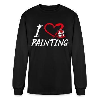 House Painter Decorator Heart I - Men's Long Sleeve T-Shirt - black - Front