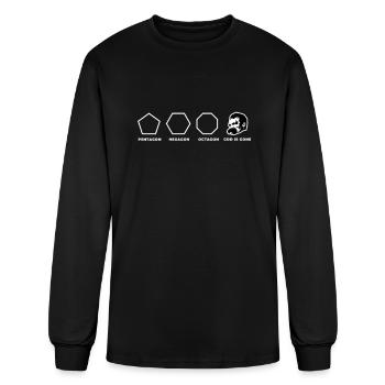 Nietzsche Philosophy Meme - Men's Long Sleeve T-Shirt - black - Front