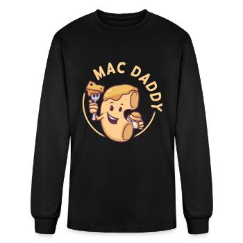 Mac Daddy MAC N CHEESE DAD Gift - Men's Long Sleeve T-Shirt - black - Front