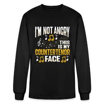 Countertenor Voice Design for a Choir Member - Men's Long Sleeve T-Shirt - black - Front