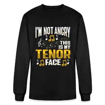 Tenor Voice Design for a Choir Member - Men's Long Sleeve T-Shirt - black - Front