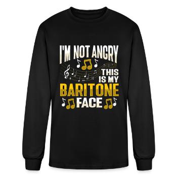 Baritone Voice Design for a Choir Member - Men's Long Sleeve T-Shirt - black - Front