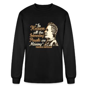 Nietzsche Quote Design for a Philosophy Student - Men's Long Sleeve T-Shirt - black - Front