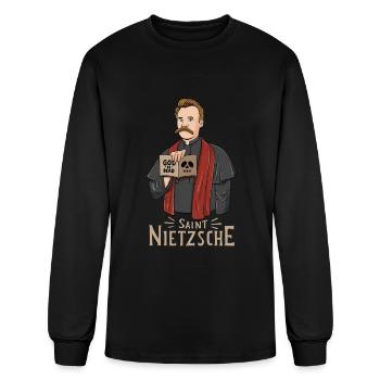 Saint Nietzsche Design for a Philosophy Student - Men's Long Sleeve T-Shirt - black - Front