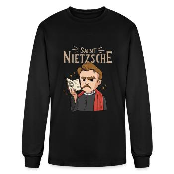 Saint Nietzsche Design for a Philosophy Student - Men's Long Sleeve T-Shirt - black - Front