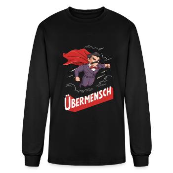 Nietzsche Übermensch Design for a Philosophy - Men's Long Sleeve T-Shirt - black - Front