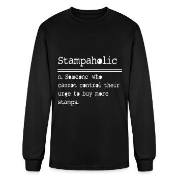 Philatelist Postage Stamp Philately Stamp - Men's Long Sleeve T-Shirt - black - Front