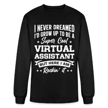 Freelance Emploi Profession Indépendant Virtuel - T-shirt à manches longues Homme - noir - Devant