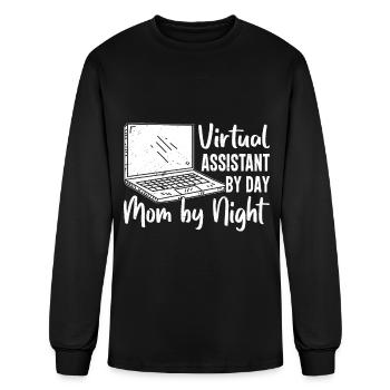 Freelance Emploi Profession Indépendant Virtuel - T-shirt à manches longues Homme - noir - Devant