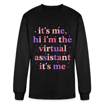 Freelance Emploi Profession Indépendant Virtuel - T-shirt à manches longues Homme - noir - Devant