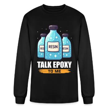 Resin Painting Epoxy Wood Art Design - Men's Long Sleeve T-Shirt - black - Front