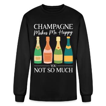 Sparkling Champagne Design for a Champagne Drinker - Men's Long Sleeve T-Shirt - black - Front