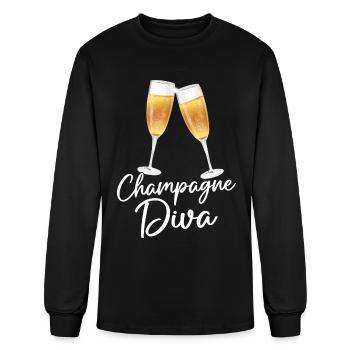 Sparkling Champagne Design for a Champagne Drinker - Men's Long Sleeve T-Shirt - black - Front
