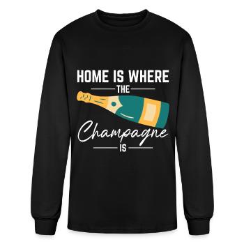 Sparkling Champagne Design for a Champagne Drinker - Men's Long Sleeve T-Shirt - black - Front