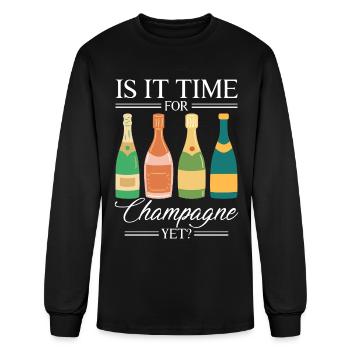 Sparkling Champagne Design for a Champagne Drinker - Men's Long Sleeve T-Shirt - black - Front