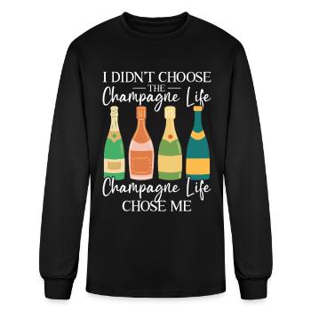 Sparkling Champagne Design for a Champagne Drinker - Men's Long Sleeve T-Shirt - black - Front