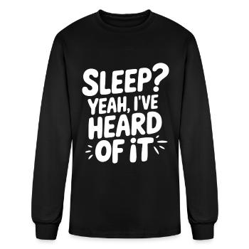Tired Sleep Design Sleeping - Men's Long Sleeve T-Shirt - black - Front
