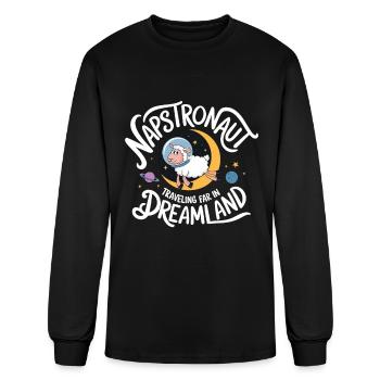 Tired Sleep Design Sleeping - Men's Long Sleeve T-Shirt - black - Front