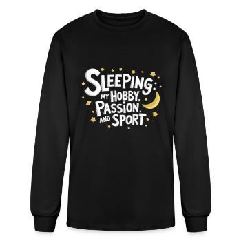 Tired Sleep Design Sleeping - Men's Long Sleeve T-Shirt - black - Front