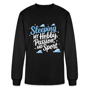 Tired Sleep Design Sleeping - Men's Long Sleeve T-Shirt - black - Front