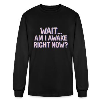 Tired Sleep Design Sleeping - Men's Long Sleeve T-Shirt - black - Front